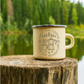 First The Coffee Then The Adventure" Camping Enamel Mug