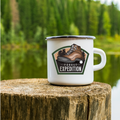 Forest Expedition" Vintage Hiking Boot Enamel Mug