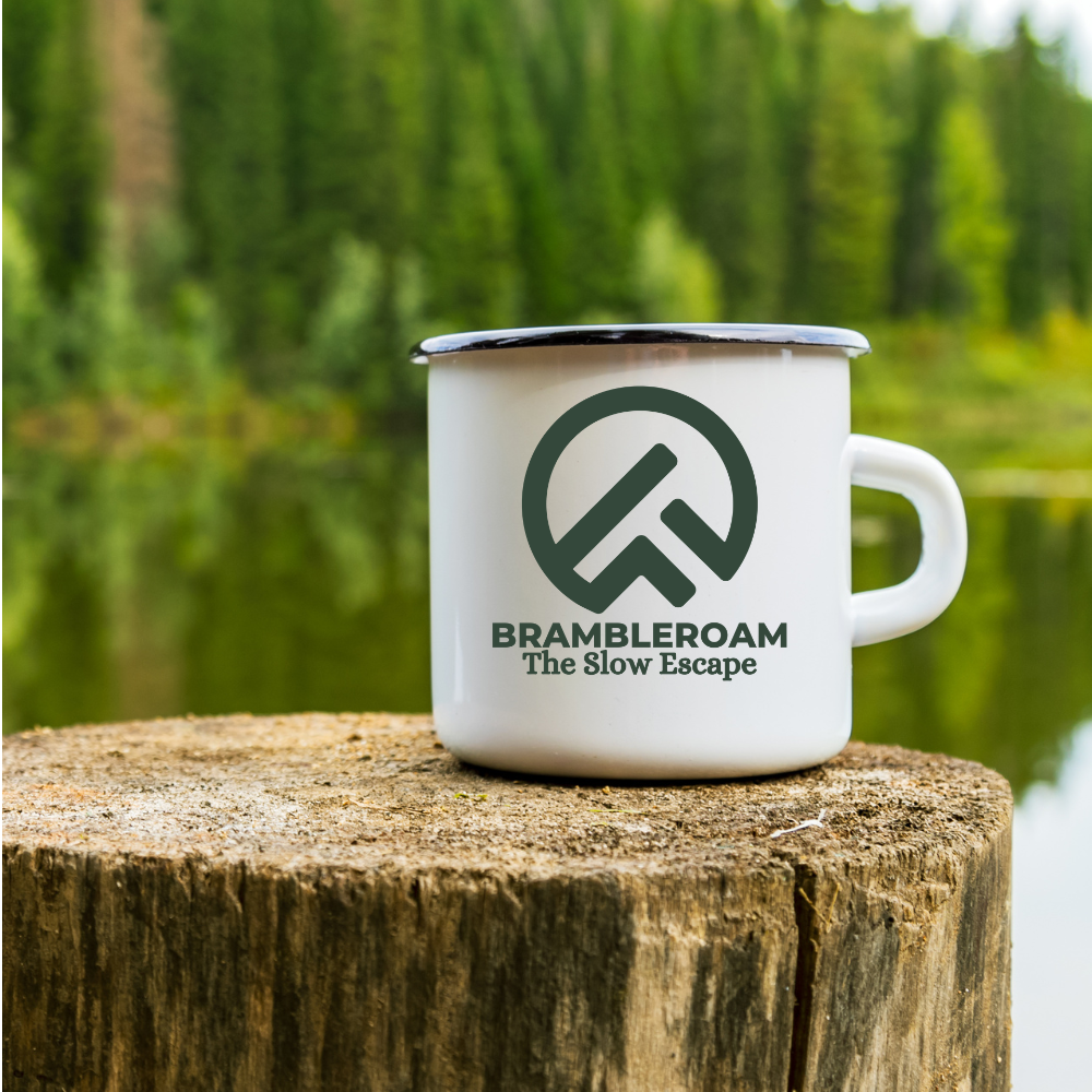 The Slower Escape - BrambleRoam Brand Cmping White Mug
