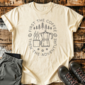 Unisex "First The Coffee Then The Adventure" Camping T-Shirt