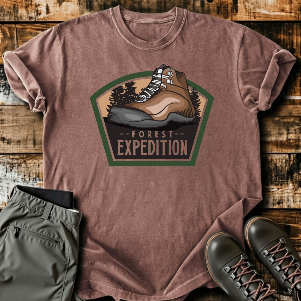 Unisex "Forest Expedition" Vintage Hiking Boot T-Shirt